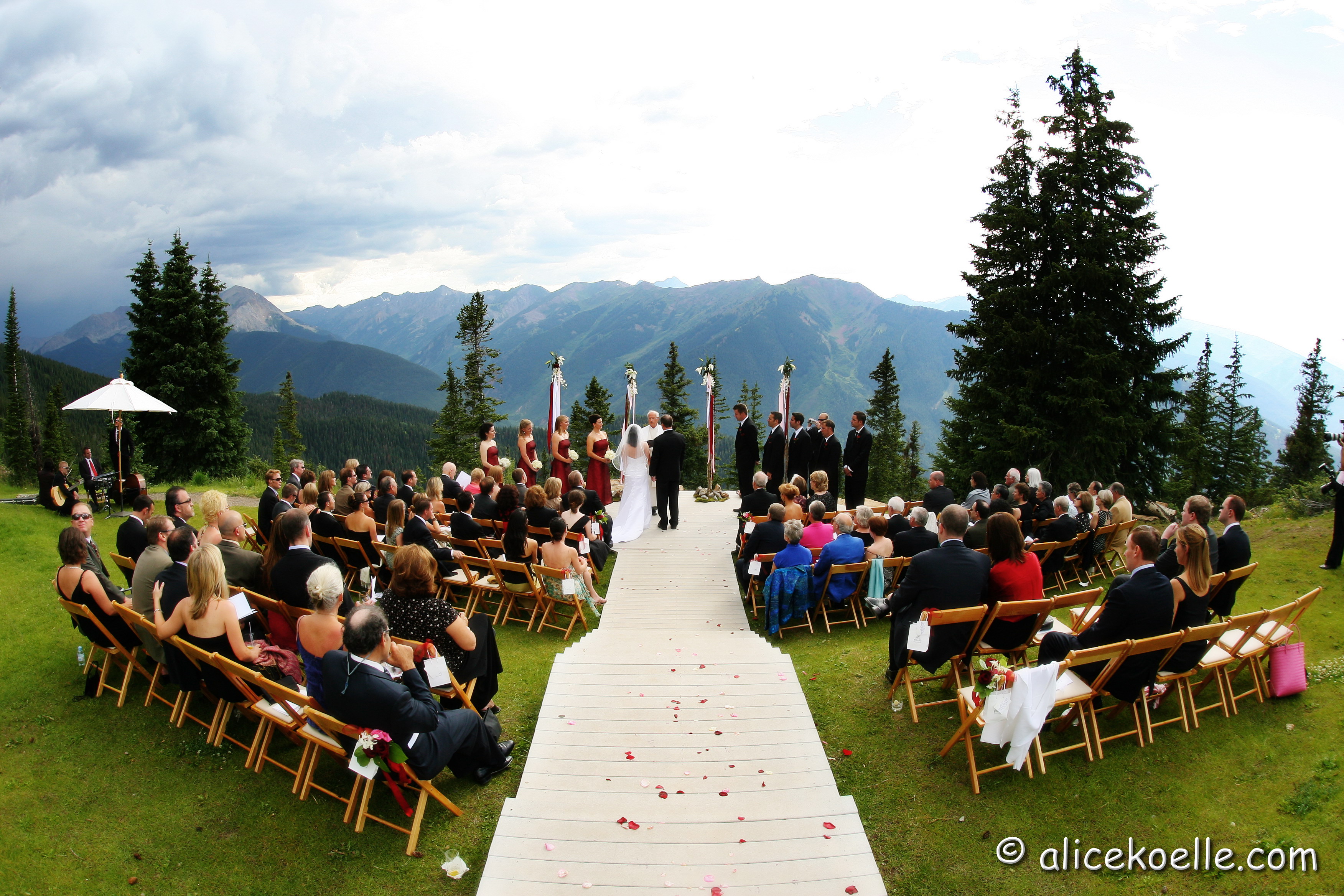 wedding deck on aspen mountain 