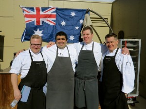 Chefs from The Little Nell at the start of the contest. Element 47 took second place and the silver medal.