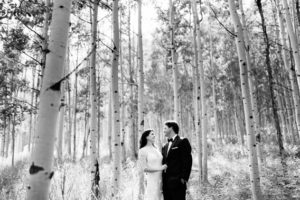 Aspen Trees Wedding Photo