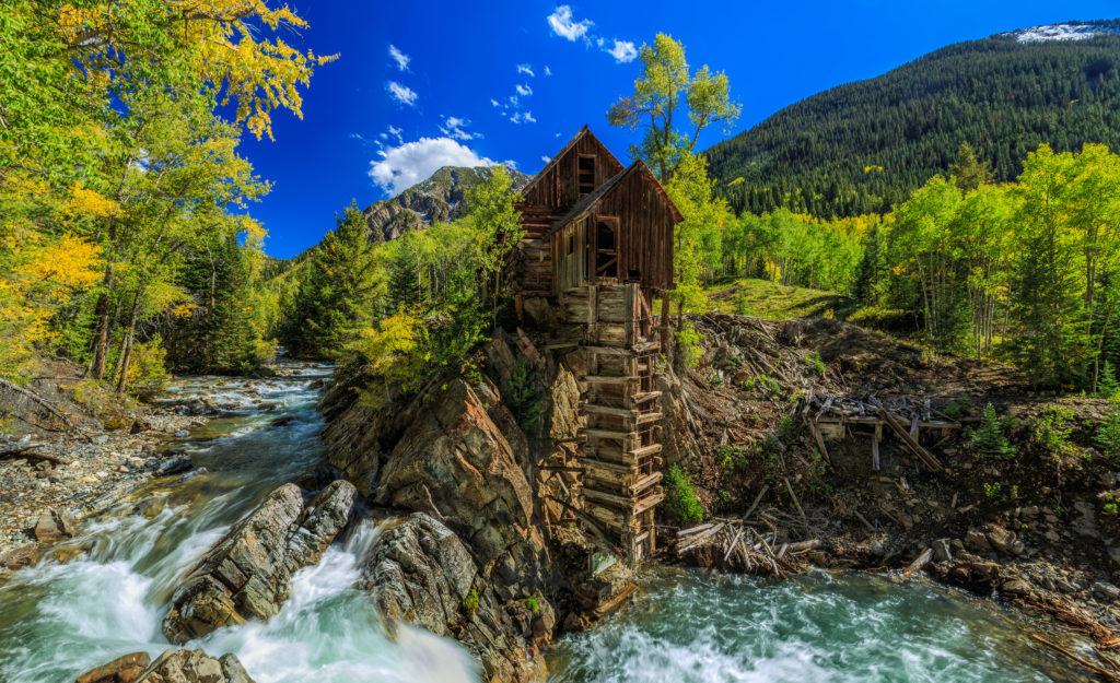 Day hike to Marble, Colorado’s historic Crystal Mill that overlooks a rushing river below.