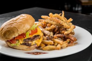 Ajax Tavern Double Cheeseburger and Truffle Fries